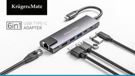 hdmi laidas - Adapteris (šakotuvas) usb c tipo hdmi/2x usb3.0/2x usb c tipo/rj45 - 3 nuotrauka