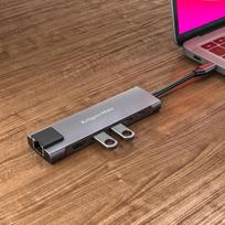 hdmi laidas - Adapteris (šakotuvas) usb c tipo hdmi/2x usb3.0/2x usb c tipo/rj45 - 6 nuotrauka
