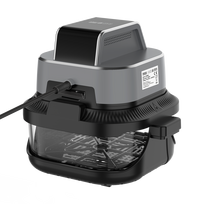 karsto oro gruzdintuves 4.5l - TEESA GLASS AIR FRYER 4L Juoda (Black) - 10 nuotrauka