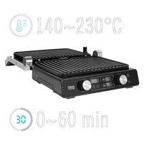 grillo - Teesa TSA3239 Vaflinė Keptuvė, Elektrinis Grilius, 2000 W - 2 nuotrauka