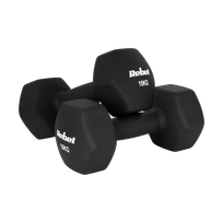 reguliuojami hanteliai - Reguliuojami neopreniniai hanteliai HEX 2x10kg REBEL ACTIVE - 3 nuotrauka