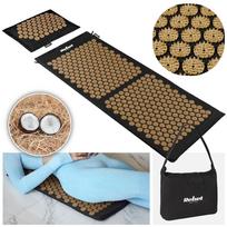 masaziniai kilimeliai - Rebel Active RBA-6012-GL ECO akupresūros kilimėlis su pagalve, 110x42cm, XL, pilki smaigaliai - 2 nuotrauka