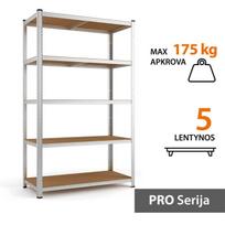 stelazai - Sandėliavimo lentynos stelažai 180x90x40 PRO (3 vnt) - 14 nuotrauka