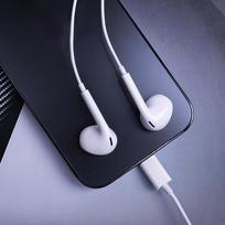 usb c laidines ausines - maXlife MXEP-04 White (Baltos) - 10 nuotrauka
