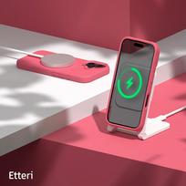 iphone 16 plus deklas - TelForceOne iPhone 16 Plus Silicone Case - Avietinis (Raspberry) - 5 nuotrauka