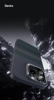 telefonas mygtukai - Benks Dėklas Magnetic Armor Pro Aurora Kevlar 600D skirtas Apple iPhone 16 Pro - Juodas (Black) - 3 nuotrauka