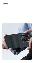 telefonas mygtukai - Benks Dėklas Magnetic Armor Pro Aurora Kevlar 600D skirtas Apple iPhone 16 Pro - Juodas (Black) - 4 nuotrauka