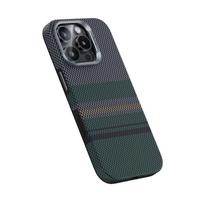 telefonas mygtukai - Benks Dėklas Magnetic Armor Pro Aurora Kevlar 600D skirtas Apple iPhone 16 Pro - Juodas (Black) - 9 nuotrauka