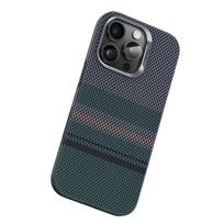 telefonas mygtukai - Benks Dėklas Magnetic Armor Pro Aurora Kevlar 600D skirtas Apple iPhone 16 Pro - Juodas (Black) - 10 nuotrauka