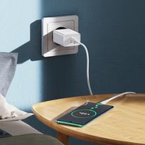 usb a usb c pakrovejas - Borofone BN5 telefono įkroviklis USB / 5V / 3A / 18W +, PCHBFNBORBN5WH - 3 nuotrauka