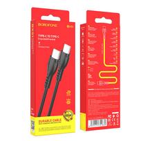 usb type c laidas - Borofone BX51 USB-C 3A / 60W Black - 2 nuotrauka