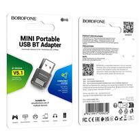 bluetooth 5.0 adapteris usb - Borofone DH8 Bluetooth 5.1 Adapteris Juodas (Black) - 2 nuotrauka