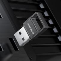 bluetooth 5.0 adapteris usb - Borofone DH8 Bluetooth 5.1 Adapteris Juodas (Black) - 3 nuotrauka