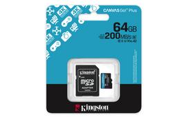 a2 kortele - Kingston 64GB microSDXC Canvas Go! Plus Gen4 A2 U3 V30 + SD adapter - 5 nuotrauka