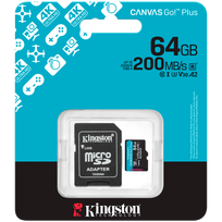 a2 kortele - Kingston 64GB microSDXC Canvas Go! Plus Gen4 A2 U3 V30 + SD adapter - 9 nuotrauka