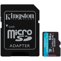 a2 kortele - Kingston 64GB microSDXC Canvas Go! Plus Gen4 A2 U3 V30 + SD adapter - 11 nuotrauka