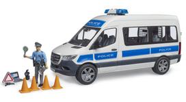 mercedes sprinter - Žaislinė policijos mašina Bruder MB Sprinter, balta/mėlyna, 1:16 - 3 nuotrauka