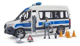 mercedes sprinter - Žaislinė policijos mašina Bruder MB Sprinter, balta/mėlyna, 1:16 - 5 nuotrauka