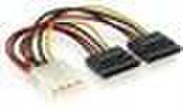 sata maitinimo kabelis - Gembird CC-SATA-PSY Cable 0.15m - 2 nuotrauka