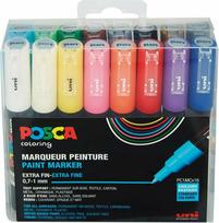 posca - Uni Posca - PC1MC - Extra Fine Tip Pen - Basic Colors, 16 pc - Atgauk 20% - 2 nuotrauka