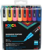 posca - Uni Posca - PC3M - Fine Tip Pen, 16 pc - 2 nuotrauka