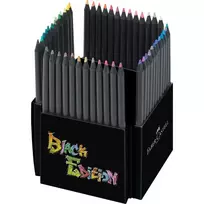 spalvoti piestukai faber - Faber-Castell Spalvoti pieštukai Black Edition, 50 spalvų - 3 nuotrauka