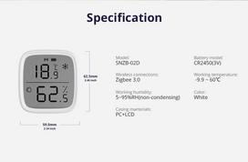 humidity temperature - Sonoff SNZB-02D ZigBee temperatūros ir drėgmės jutiklis su LCD ekranu - 2 nuotrauka