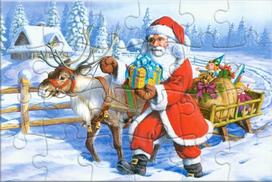 Castorland Santa and Reindeer, 24 det.
