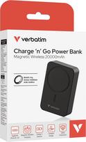 magnetinis power bank - Verbatim Charge 'n' Go Essentials Power Bank Magnetic Wireless 20000 mAh Black 32223 - 5 nuotrauka
