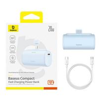 baseus 20w power bank - Baseus Compact IP, 5000mAh, 20W, mėlynas (blue) - 2 nuotrauka