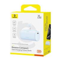 baseus 20w power bank - Baseus Compact IP, 5000mAh, 20W, mėlynas (blue) - 4 nuotrauka