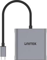 usb c to displayport adapter - Unitek adapteris USB-C su 2x prievadu DP 1.4 8K 60Hz - 4 nuotrauka