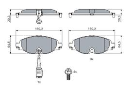 diskiniu stabdziu rinkinys - BOSCH 0 986 494 660 Brake pad set - 4 nuotrauka