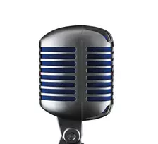 shure mikrofonas - Shure Super 55 Deluxe, sidabro - 3 nuotrauka