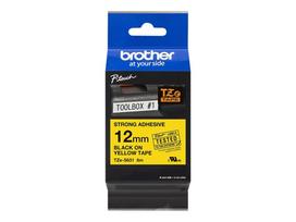 lipni juosta senukai - Brother | TZe-S631 Strong Adhesive Laminated Tape | Black on Yellow | TZe | 8 m | 1.2 cm | TZES631 - 4 nuotrauka