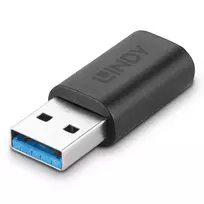 usb type a to c 3.1 - Lindy 41899 USB 3.1 Type-C to Type-A Adapter Juodas (Black) - 2 nuotrauka
