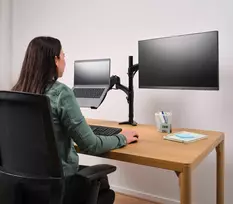 dual monitor arm - MONITOR ACC ARM DUAL/MARA 25337 TRUST - 2 nuotrauka