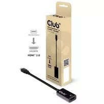 displayport 2.1 kabelis - Club 3D CAC-1180 Mini DisplayPort 1.4 į HDMI 2.0b HDR Adapteris Juodas (Black) - 5 nuotrauka