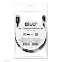 type c to usb - Club 3D CAC-1526 USB 3.2 Gen1 Type-C į Micro USB kabelis 1m Juodas (Black) - 2 nuotrauka
