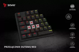 rgb keyboard - Savio Tempest X2 RGB mechaninė klaviatūra, Outemu Raudona (Red) - 3 nuotrauka