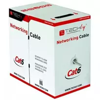 kabelis cat6 1m - Laidas Techly Cat. 6 U/UTP CCA Roll Cable Solid Blue 305m - 6 nuotrauka