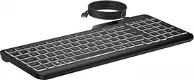 belaide klaviatura su apsvietimu - HP 405 Belaidė USB-C Klaviatūra su Apšvietimu, Juoda (Black) - 8 nuotrauka
