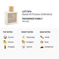 alaus - Lattafa Qaed Al Fursan Unlimited EDP 90 ml - 3 nuotrauka