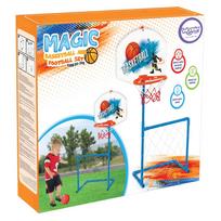 futbolo tinkl - WOOPIE 2-in-1 krepšinio ir futbolo vartų rinkinys su kamuoliu - 4 nuotrauka