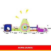 tuneliai - Kruzzel 5in1 vaikiška palapinė su tuneliais 5w1 - 9 nuotrauka