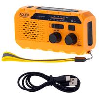 radijo imtuvas zibintuvelis - Adler AD 1197 Nešiojamasis radijas su žibintuvėliu (Portable Radio with Flashlight) - 9 nuotrauka