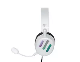 gaming ausines - Havit H2038U RGB White (Baltos) - 4 nuotrauka
