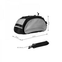 bagazo krepsys - Trizand Dviračio bagažinės krepšys SR14096 Juoda/Pilka (Black/Grey) - 12 nuotrauka