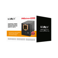 kemot prosinus 2200 - KEMOT PROsinus-2200 Nepertraukiamo maitinimo šaltinis 12V 230V 2200VA/1600W - Juodas (Black) - 3 nuotrauka