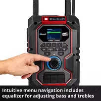 einhell akumuliatorius - Einhell TE-CR 18 Li DAB+/FM/BT radijas, 18V - 3 nuotrauka